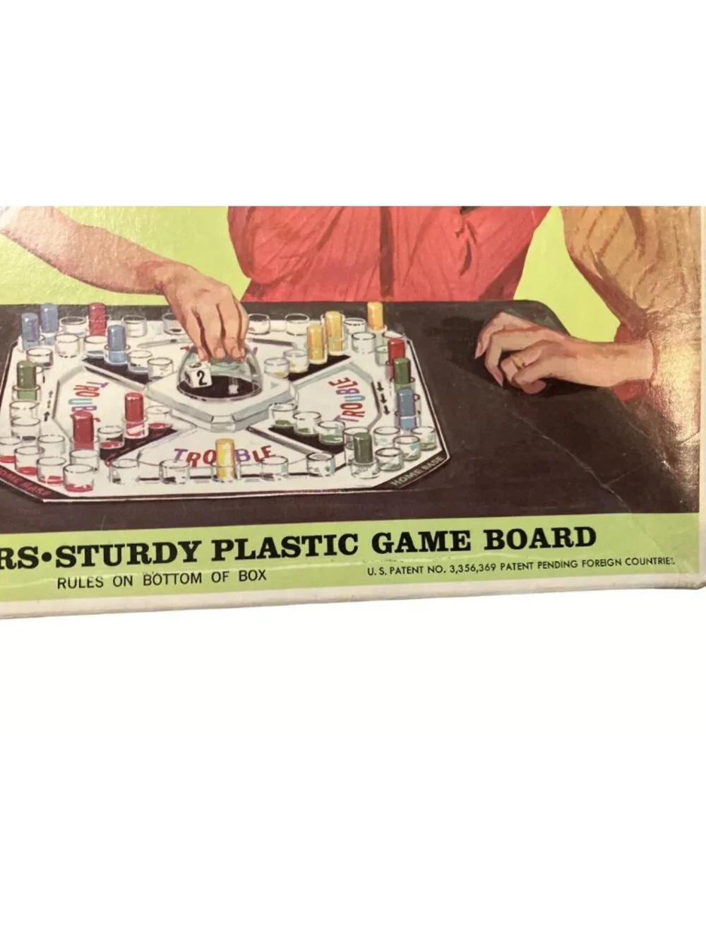 Trouble Board Game With Pop-O-Matic Dice Shaker Kohner Bros 1965 Complete Set